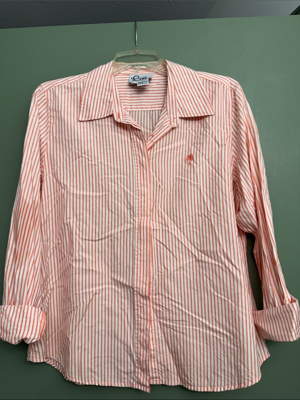 Lilly Pulitzer orange Striped Button-Up Shirt